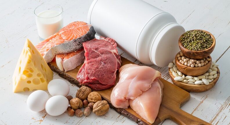 Proteinrik mat for å bygge muskelceller